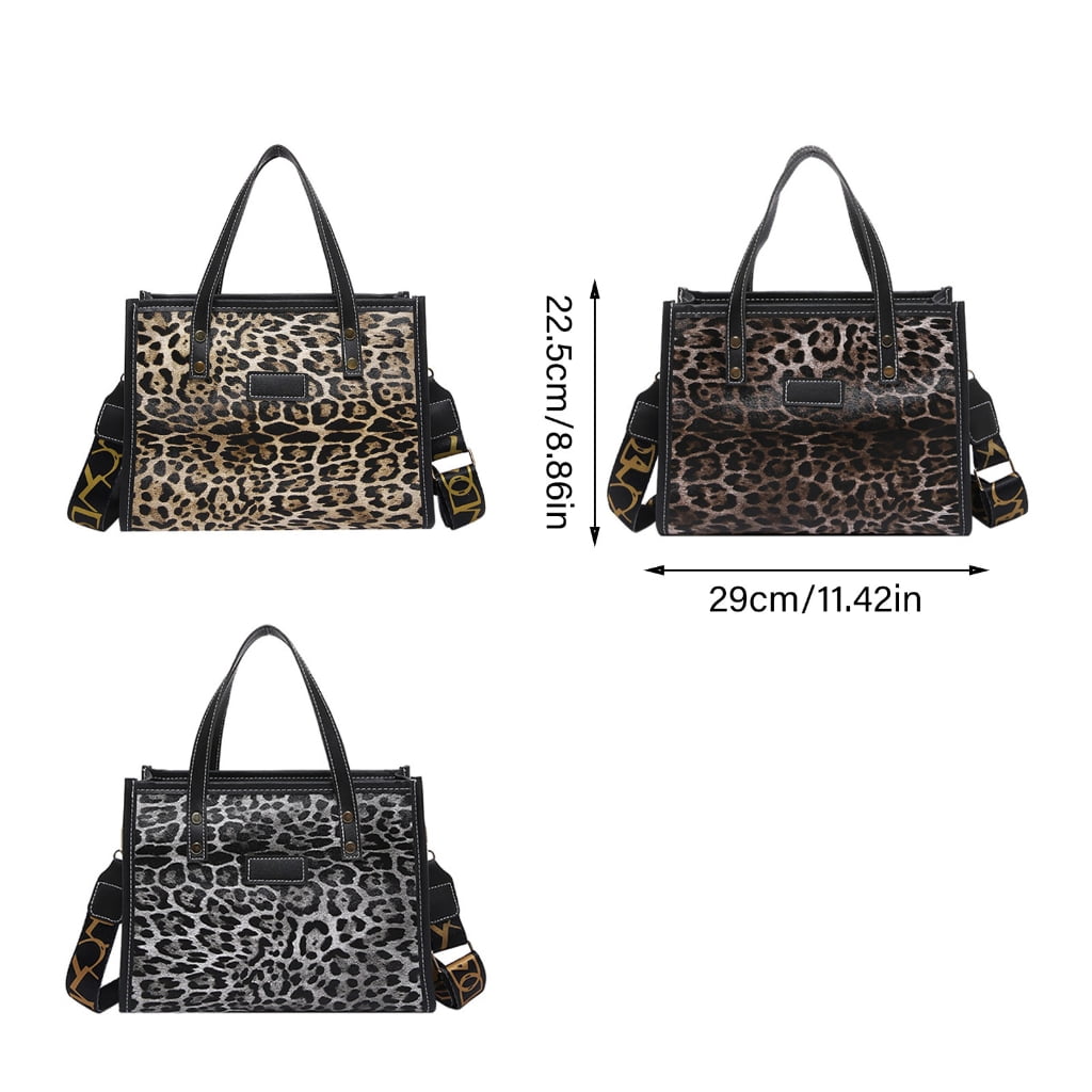 FENOHREFE Modern Leopard Print PU Leather Crossbody Bag for Women Shoulder Purse Satchel with Adjustable Strap for Any Occasion