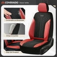 thumbnail image 6 of Coverado Front Car Seat Covers, 2 Seats Luxury Faux Leather Seat Protectors, Universal Fit for Most Cars, Black&Red, 6 of 6