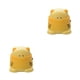 thumbnail image 1 of Wosthever Máquina de limpieza de estilo lindo al vacío de escritorio de gato de dibujos animados, colector de polvo para teclado, taladro de Amarillo 2piezas, 1 of 6
