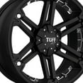 thumbnail image 4 of Tuff T01 15X8 6X139.7 -13Et 108Cb Flat Black W/ Chrome Inserts Wheel, 4 of 5