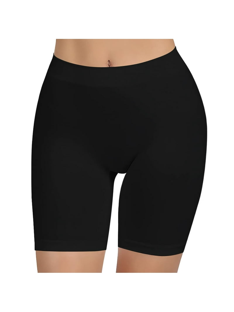 shorts for under dresses walmart INNERSY Women's Slip Shorts for Under Dresses High Waisted Shorts 3-Pack (M, Nude)