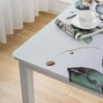 thumbnail image 5 of HAOXIT  Spring Summer Tablecloth Rectangle  Eucalyptus Leaves Watercolor Floral Print Table Cloth, Wrinkle Free Washable Fabric Table Cover for Dining/Party/Indoor/Outdoor, Green 46*46, 5 of 8