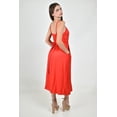 thumbnail image 3 of Vestido midi con botones y lazo Roman Fashion /Juvenil, 61436 (Rojo) rojo G, 3 of 6