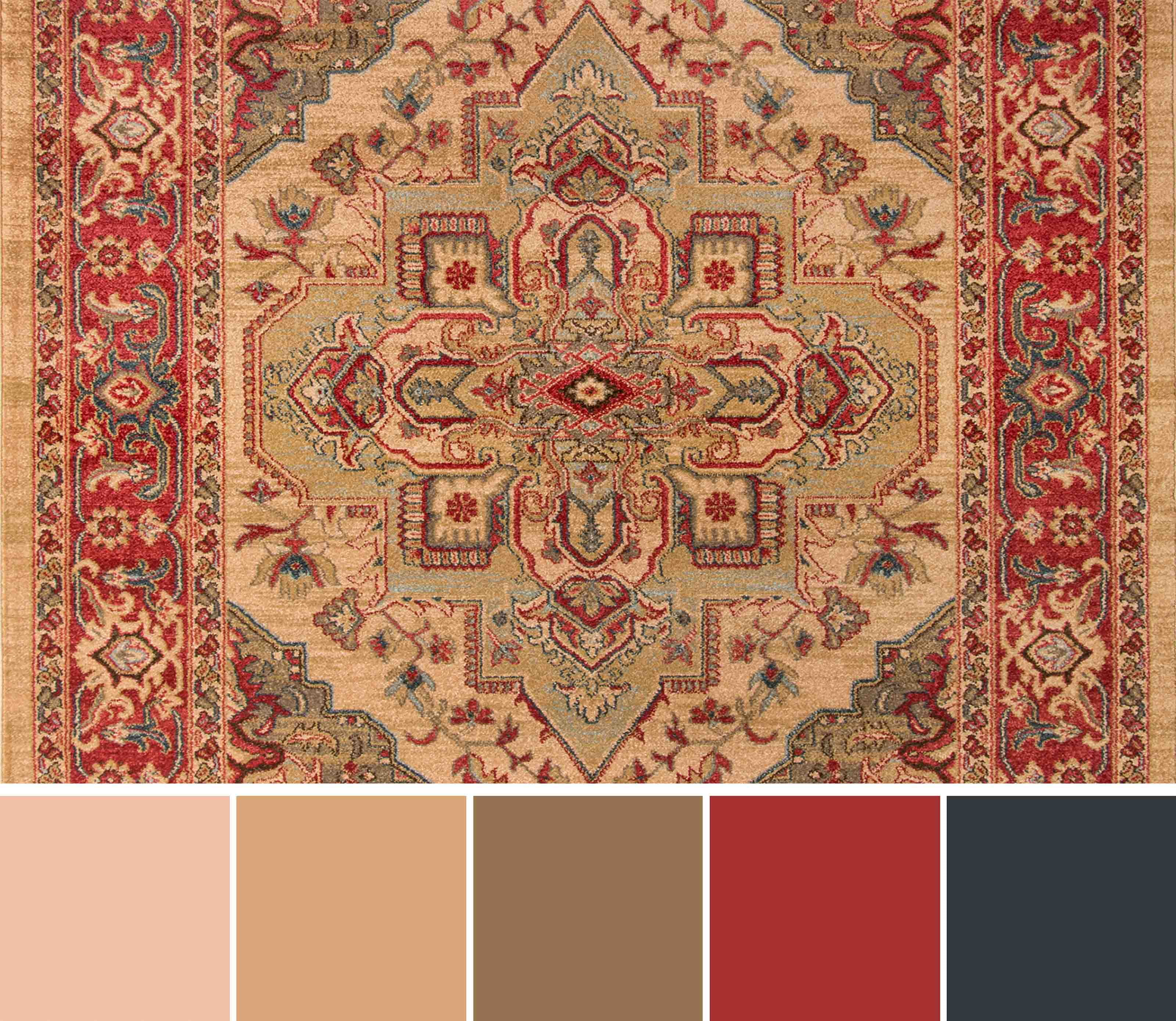 ECARPET Lux Traditional Area Rug for Living Room, Bedroom, Dining Entrance, Hallway and More.