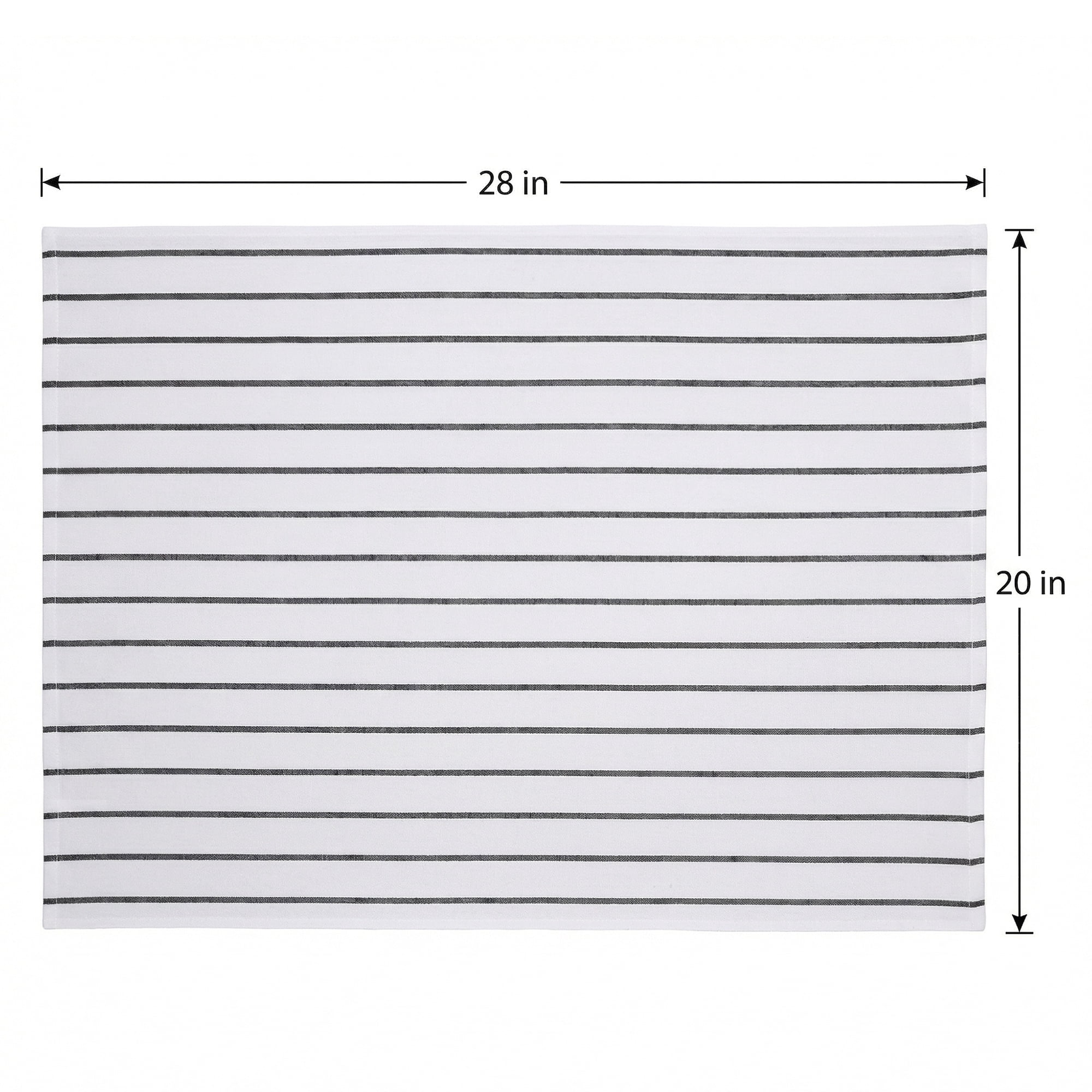 Unique Bargains 6Pcs Cotton Dining Events Cloth Napkins Thick Stripes 28x20inch