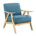 thumbnail image 1 of Lexicon Damala Fauteuil d'Appoint en Tissu Texturé Bleu, 1 of 10