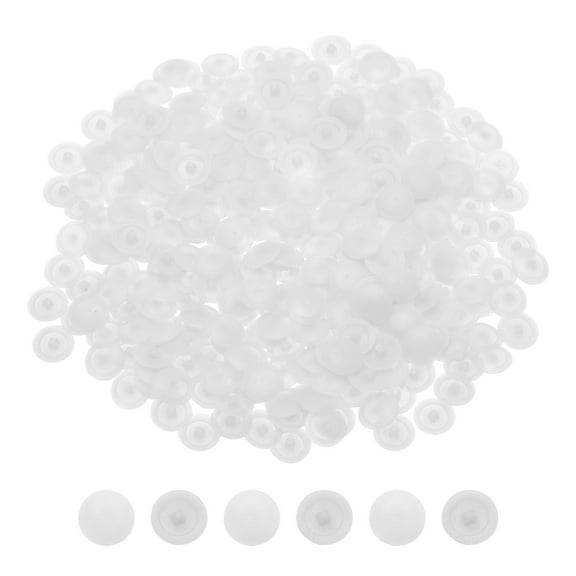 500Pcs Plastic Screw Cap Covers, 12mm Tapping Screw Cover, White