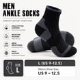 thumbnail image 6 of LWFBDTK Women Crew Athletic Socks, 5-Pairs, Cushioned Athletic Running Socks, Breathable Casual Long Socks, Size L (9-12.5), Black, 6 of 7