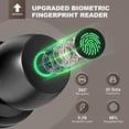 thumbnail image 4 of Fingerprint Door Lock，Smart Door Knob, Smart Lock Biometric Door Lock Fingerprint Door knob with App Control Suitable for Bedroom,Cloakroom,Apartments Offices,Hotels(Black), 4 of 7
