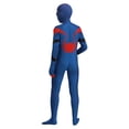 thumbnail image 5 of Superhero Onesie Zentai Suit, Adult Spider Manlike Cosplay Costume Jumpsuit, 3D Realistic Graphic Spandex Spider Suit Halloween Costume Attire for Adult Men Boy, Blue, M, 5 of 5
