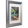 thumbnail image 2 of Trademark Fine Art 'Twin Falls' Canvas Art by Pierre Leclerc, White Matte, Silver Frame, 2 of 4