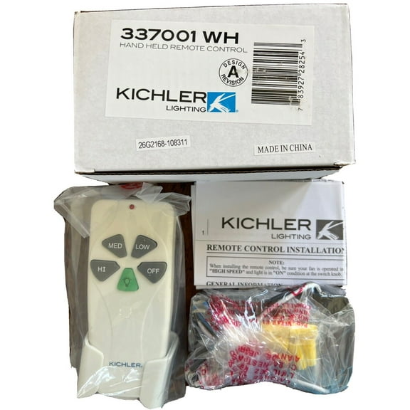 Kichler 337001 WH Ceiling Fan Remote