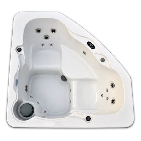 Hudson Bay Spas 3-person 14-jet Corner Spa with Stainless Jets and 110V GFCI Cord