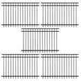 thumbnail image 2 of CAPHAUS Heavy Duty Flat Top Fence Barrier Panel, 4FT Height X 6FT Width Anti-Rust Metal Fencing Panel, 2” Diameter Steel Outdoor Decorative Garden Fence Panel for Yard, Pool, Patio, Pack of 5, 2 of 9
