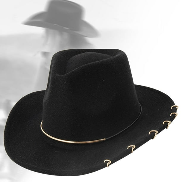 Sombrero de vaquero Fernando Jazz Cosplay Clásico Negro