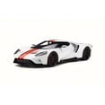 thumbnail image 2 of Diecast Car & LED Display Case Package - 2017 Ford GT, White w/ Red - GT Spirit GT097 - 1/18 Scale Resin Collectible Vehicle Replica w/LED Display Case, 2 of 4