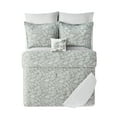 Mainstays 5Piece Sage Floral Comforter Set, King