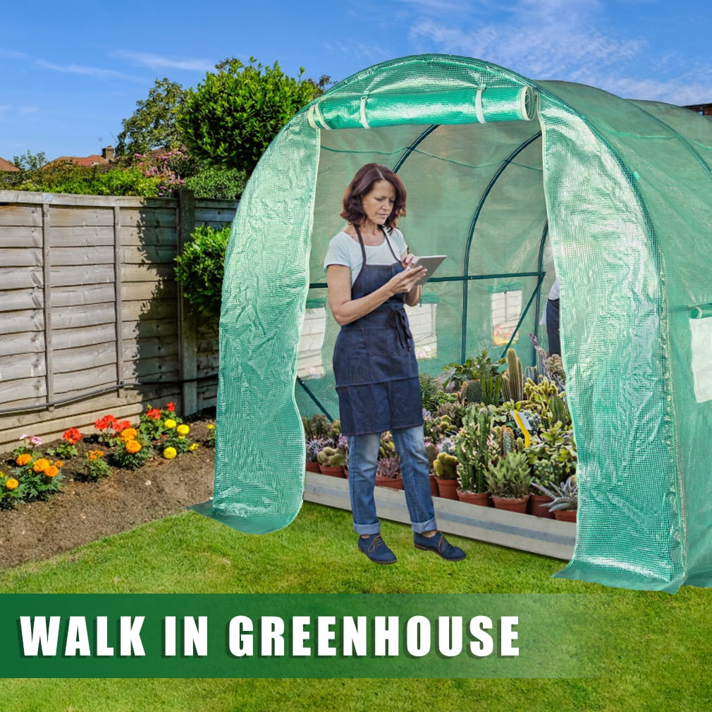FDW Outdoor Greenhouse Kit, Portable Walk-in, Size L9.8'xW6.5'xH6