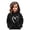 Black, variant on Girls Heart Print Hoodie Long Sleeve Soft Sweatshirt Casual Pullover Top For Kids