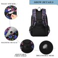 thumbnail image 4 of FORMRS Kids Backpack for School Unisex 17" Casual Bookbag Travel Daypack with Compartment Pockets, Night Flower Blooms Pattern, 4 of 7