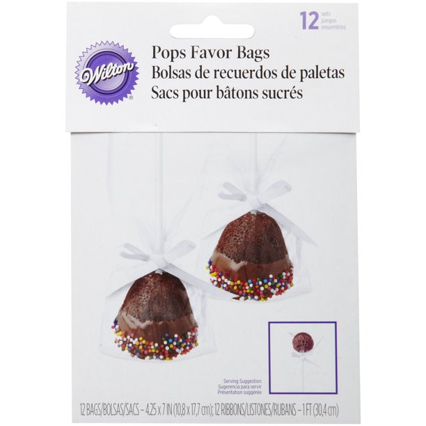 Wilton Treat and Cake Pops Bag Kit, 12Count