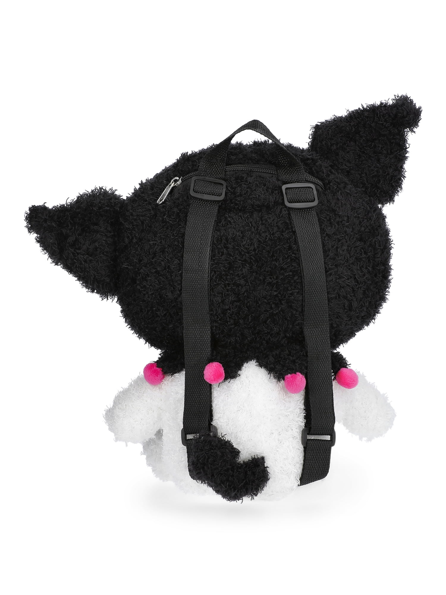 Hello Kitty and Friends Girls 12.5” Kuromi Plush Backpack, Black