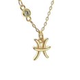 thumbnail image 1 of Collar con dije signo zodiaco Piscis chapa de oro 18k, 1 of 4