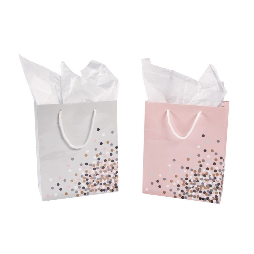 Confetti Design Gift Bag Asst (Dz) Party Supplies 12 Pieces