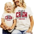thumbnail image 2 of Christmas Crew 2024 Matching Family Shirt Trendy Cool Lighting Checkered Holiday Tee Natural Shirt Adult Medium, 2 of 4