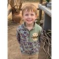 thumbnail image 6 of RUINIXCW Little Boy Pullover Sweatshirt Quarter Zipper Stand Collar Camouflage Tops, 6 of 9