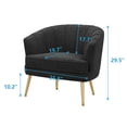 thumbnail image 7 of Andeworld Upholstered Accent Chair with Gold Metal Legs (Black), 7 of 7