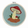 thumbnail image 2 of Mushroom - Punch Needle Kits Includes Punch Needle Yarn 15cm Embroidery Frame, 2 of 6