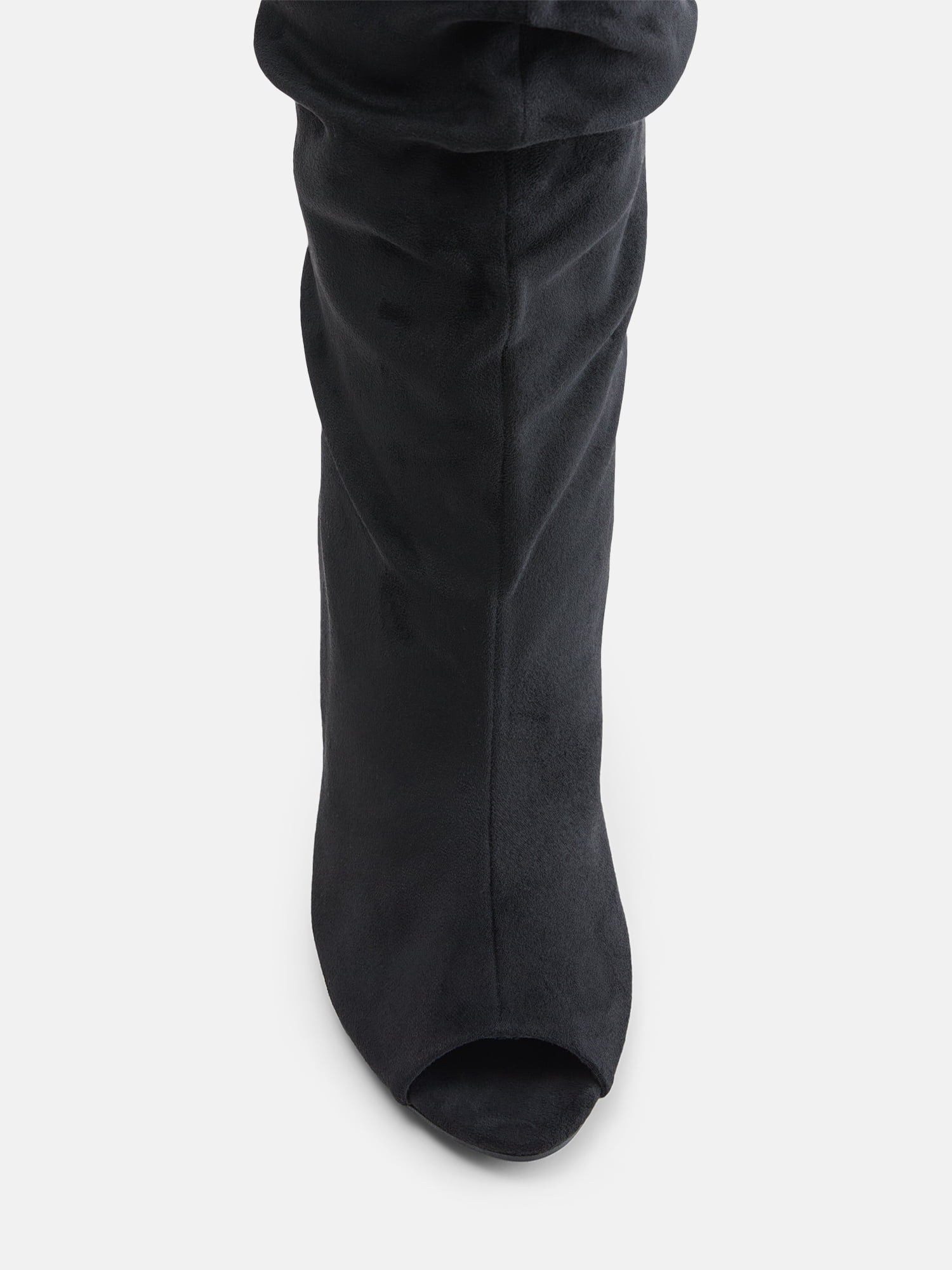 No Boundaries Women's Tall Peep Toe Boots