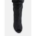 thumbnail image 4 of No Boundaries Women's Tall Peep Toe Boots, 4 of 6