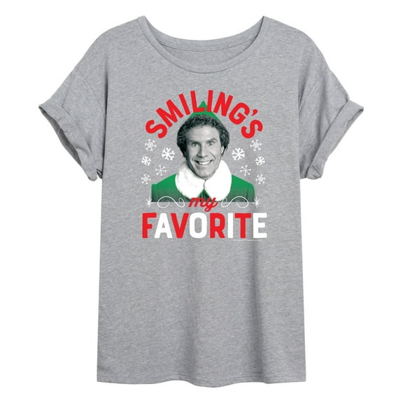 ELF - Smilings My Favorite  - Juniors Ideal Flowy Muscle T-Shirt