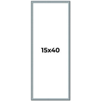 15x40 Frame Blue Scuffed Farm Board Solid Wood Picture Frame Width 0.75 Inches | Interior Depth 0.5