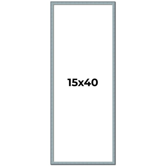 15x40 Frame Rustic Sky Blue Solid Wood Picture Frame | 0.75 Inch Moulding Width |Includes UV