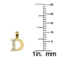 thumbnail image 2 of Genuine 14k Two-tone Gold 0.59" Diamond-cut Initial Letter D Necklace 16", 18", 20", 22" Trendy Charm Initial Necklaces for Women, 2 of 8