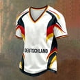 thumbnail image 4 of Zimjoy Germany Soccer Men's Shirts Crewneck Short Sleeve 2026 Country Team Tee Shirts Fan International Football Shirt Retro Streetwear Top Gray M, 4 of 5