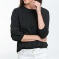 thumbnail image 3 of Elsie & Zoey Cassidy Large Jet 3/4 Sleeve Crew Neck Blouse Top for Women, 3 of 7