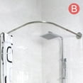 thumbnail image 2 of YWMJZEU 304 Stainless Steel Extendable L Shape Corner Shower Curtain Rod Bracket (Sliver 70-95 X 90-130CM, 2 of 7