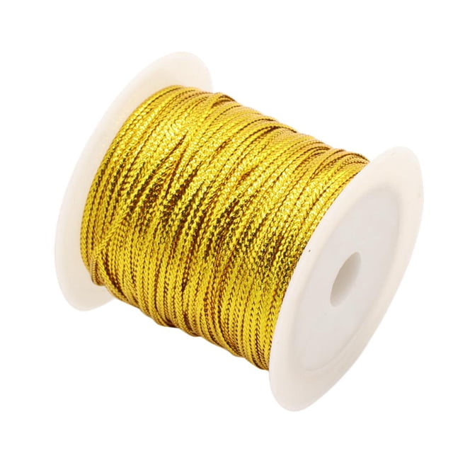 Cinta de seda multifuncional de 23 m de largo para bodas, fiestas y manualidades decorativas. oro