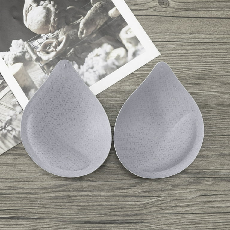 TINYSOME 1 Pairs Women Latex Bra Pads Water Drop Shape Removable