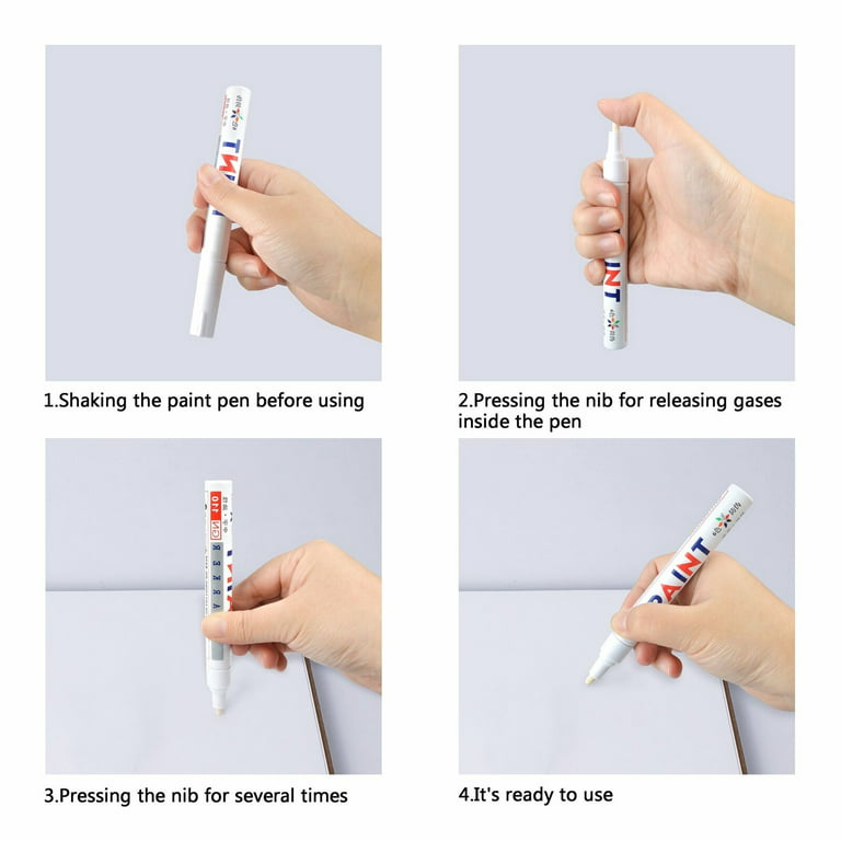 Tire Ink | Paint Pen for Car Tires | Permanent and Waterproof | Carwash  Safe (White, 1 Pen)