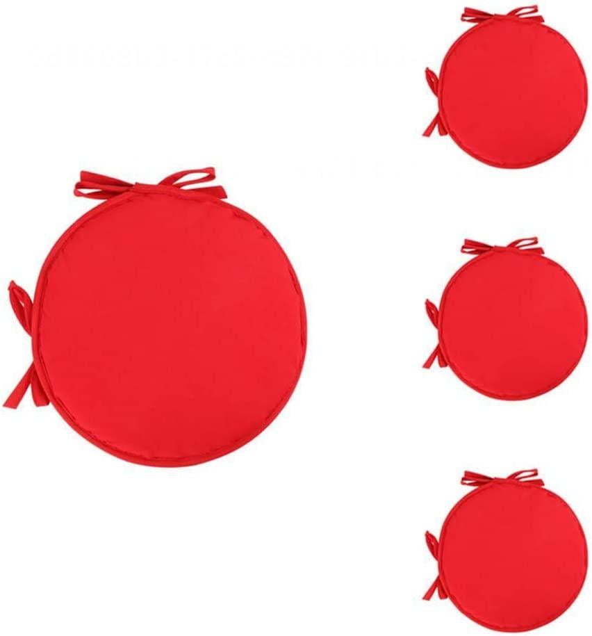 Chair Pads for Dining Room Chairs Set of 4 Round Cushion with Ties