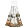 thumbnail image 7 of Yayeee Kitchen Hanging Hand Towels Set of 2 with Loop Bathroom Absorbent Tie Towel, Halloween Pumpkin Field, 7 of 7