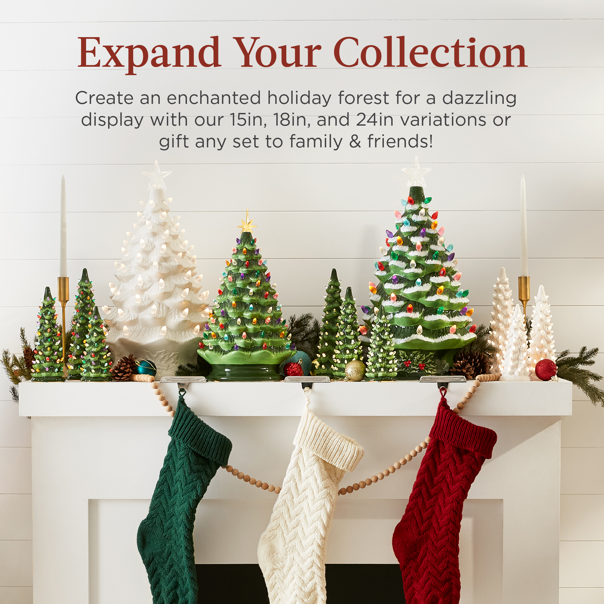 Best Choice Products 3-Piece Pre-Lit Ceramic Christmas Tree Set photo 6