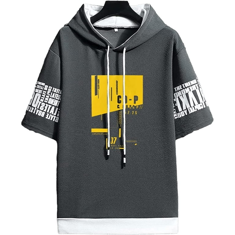 CoCopeaunt Men Women Y2K Hoodie T-Shirt, Techwear Punk Emo Alt