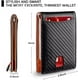 thumbnail image 2 of Funda de fibra de carbono para tarjetas de crédito Funda de fibra de carbono negro + forro de color naranja Xishao Billeteras, 2 of 4