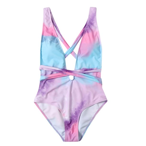 Gibobby Trajes de Baño Mujer Traje de baño de una pieza de verano, Bikini femenino conciso, traje de baño Sexy, conjunto de Tankinis(Verde,CH)